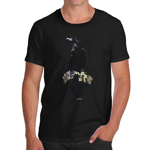 Men's Watercolour Pixel Crow T-Shirt