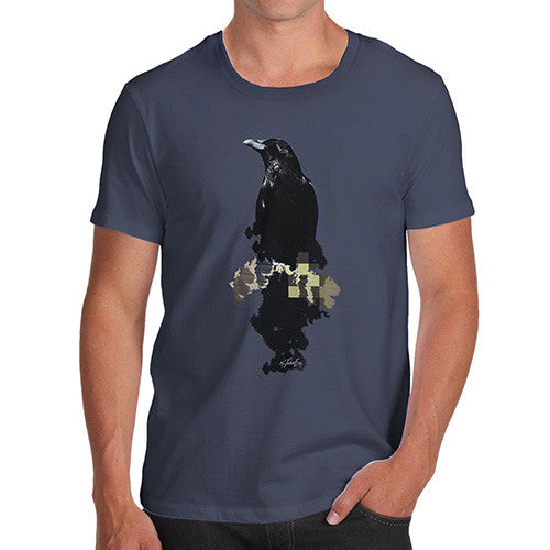 Men's Watercolour Pixel Crow T-Shirt