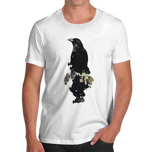 Men's Watercolour Pixel Crow T-Shirt