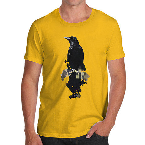 Men's Watercolour Pixel Crow T-Shirt