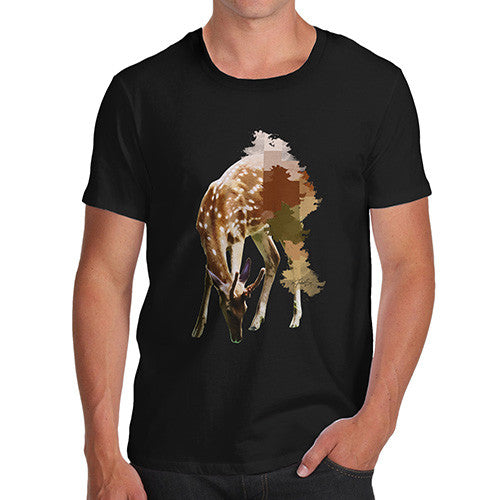 Men's Watercolour Pixel Deer T-Shirt