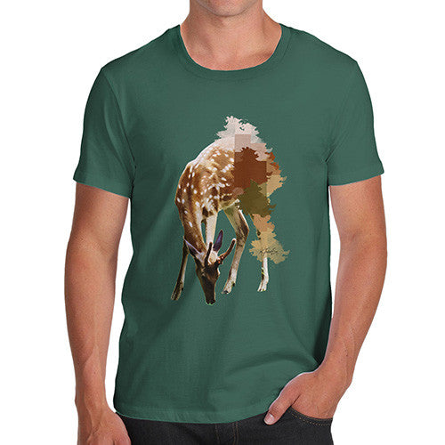 Men's Watercolour Pixel Deer T-Shirt