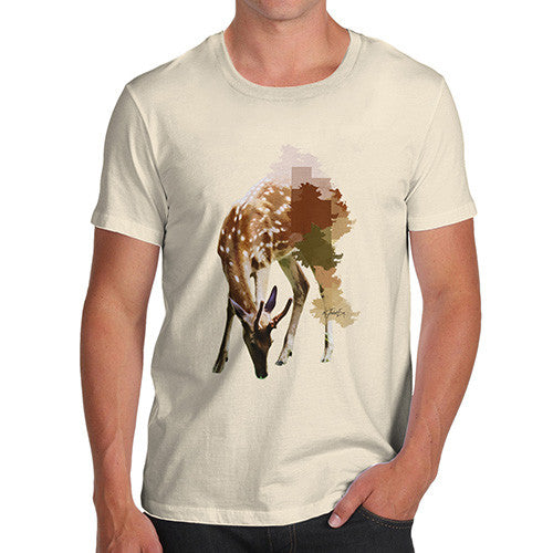 Men's Watercolour Pixel Deer T-Shirt