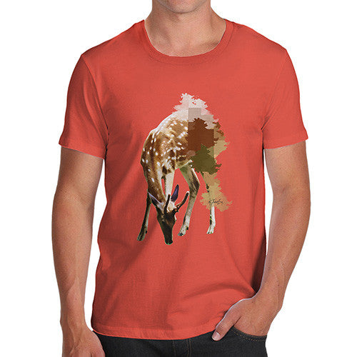Men's Watercolour Pixel Deer T-Shirt
