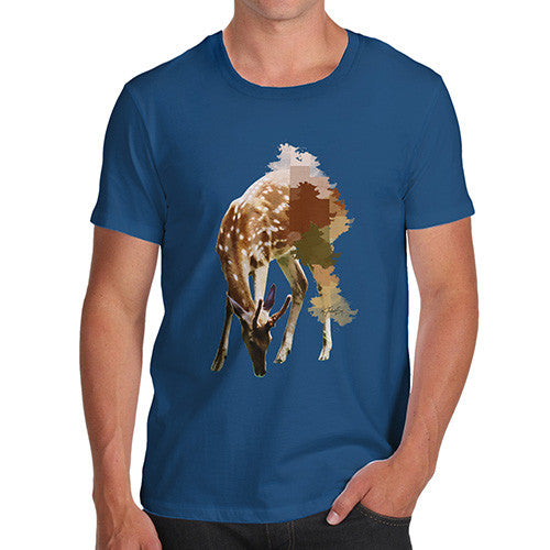 Men's Watercolour Pixel Deer T-Shirt