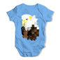 Watercolour Pixel Bald Eagle Baby Grow Bodysuit