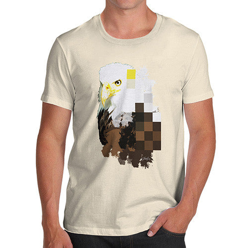 Men's Watercolour Pixel Bald Eagle T-Shirt