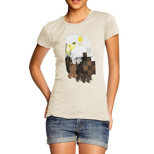 Women's Watercolour Pixel Bald Eagle T-Shirt