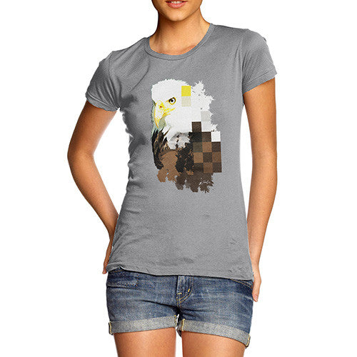 Women's Watercolour Pixel Bald Eagle T-Shirt