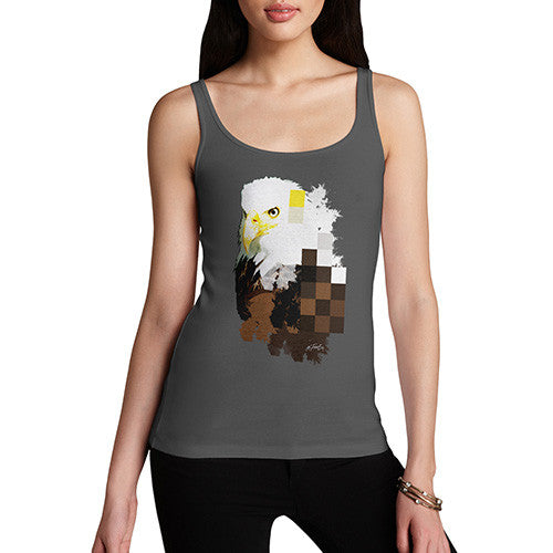 Women's Watercolour Pixel Bald Eagle Tank Top