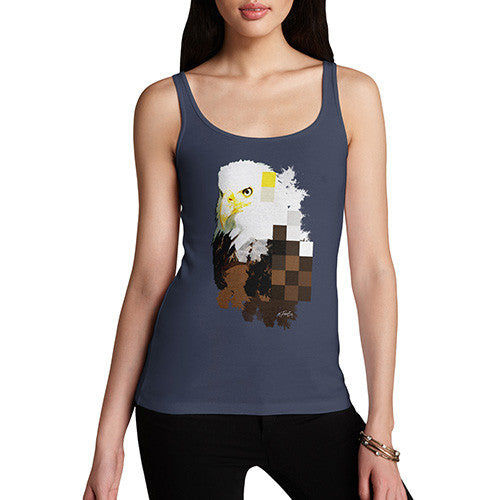 Women's Watercolour Pixel Bald Eagle Tank Top