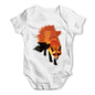 Watercolour Pixel Fox Baby Grow Bodysuit