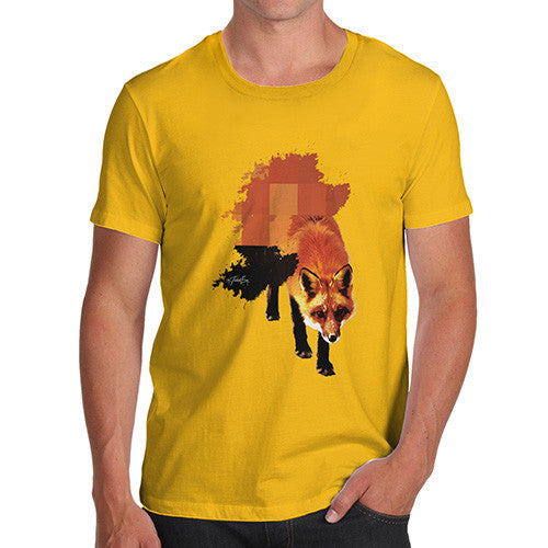 Men's Watercolour Pixel Fox T-Shirt