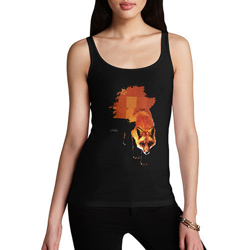 Women's Watercolour Pixel Fox Tank Top