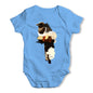 Watercolour Pixel Magpie Baby Grow Bodysuit