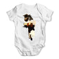 Watercolour Pixel Magpie Baby Grow Bodysuit