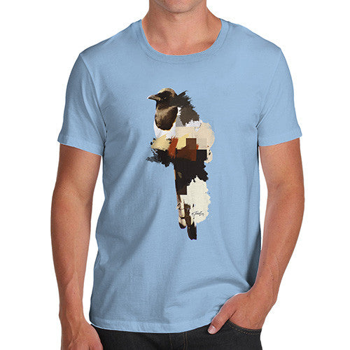Men's Watercolour Pixel Magpie T-Shirt