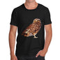 Men's Watercolour Pixel Little Owl T-Shirt