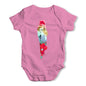 Watercolour Pixel McCaw Parrot Baby Grow Bodysuit