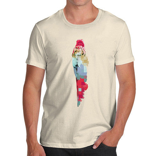 Men's Watercolour Pixel McCaw Parrot T-Shirt