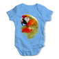 Watercolour Pixel McCaw Parrot's Face Baby Grow Bodysuit