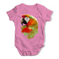 Watercolour Pixel McCaw Parrot's Face Baby Grow Bodysuit