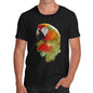 Men's Watercolour Pixel McCaw Parrot's Face T-Shirt