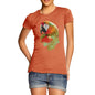 Women's Watercolour Pixel McCaw Parrot's Face T-Shirt