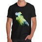 Men's Watercolour Pixel Green Pigeon T-Shirt