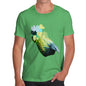 Men's Watercolour Pixel Green Pigeon T-Shirt