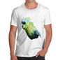 Men's Watercolour Pixel Green Pigeon T-Shirt