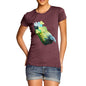 Women's Watercolour Pixel Green Pigeon T-Shirt