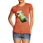 Women's Watercolour Pixel Green Pigeon T-Shirt