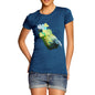 Women's Watercolour Pixel Green Pigeon T-Shirt