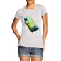 Women's Watercolour Pixel Green Pigeon T-Shirt