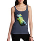 Women's Watercolour Pixel Green Pigeon Tank Top