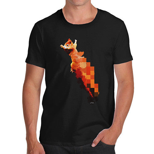 Men's Watercolour Pixel Red Squirrel T-Shirt