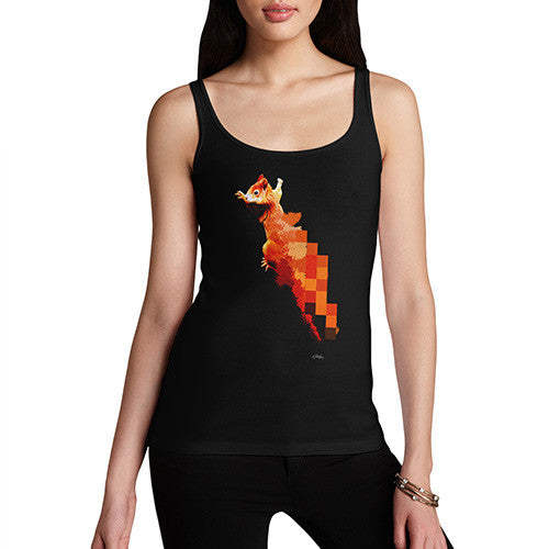 Women's Watercolour Pixel Red Squirrel Tank Top