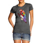 Women's Watercolour Pixel Rainbow McCaw Parrot T-Shirt