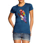 Women's Watercolour Pixel Rainbow McCaw Parrot T-Shirt