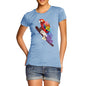 Women's Watercolour Pixel Rainbow McCaw Parrot T-Shirt