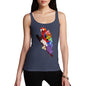 Women's Watercolour Pixel Rainbow McCaw Parrot Tank Top