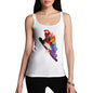 Women's Watercolour Pixel Rainbow McCaw Parrot Tank Top