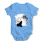 Watercolour Pixel Wolf Moon Baby Grow Bodysuit