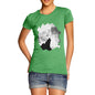 Women's Watercolour Pixel Wolf Moon T-Shirt