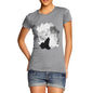 Women's Watercolour Pixel Wolf Moon T-Shirt