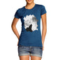 Women's Watercolour Pixel Wolf Moon T-Shirt