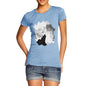 Women's Watercolour Pixel Wolf Moon T-Shirt