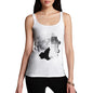 Women's Watercolour Pixel Wolf Moon Tank Top