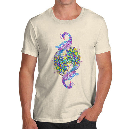 Men's Watercolour Rainbow Peacocks T-Shirt